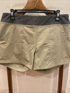 Helly Hansen Women’s Beige Athletic Shorts with Gray Waistband